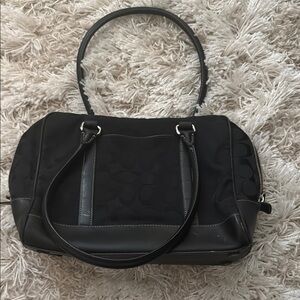 Coach Black Shoulder Bag with Dome Shape